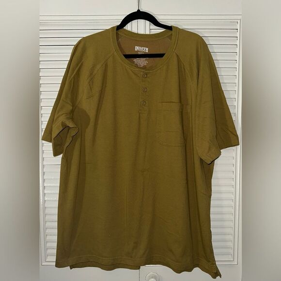 Duluth Trading Co Men’s Relaxed Fit Longtail T‎ Short Sleeve Henley Size XL - Picture 1 of 7